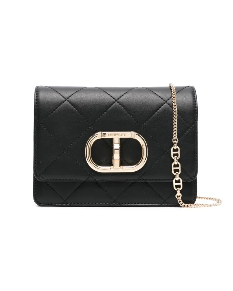 Twin-Set Oval-T Clutch - Schwarz Schwarz