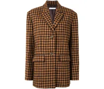 Karierter Blazer - Braun