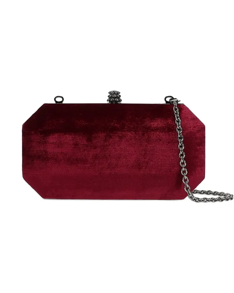 Tyler Ellis Perry velvet clutch bag - Rot Rot