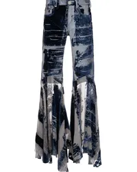 Roberto Cavalli Hose im Distressed-Look Blau