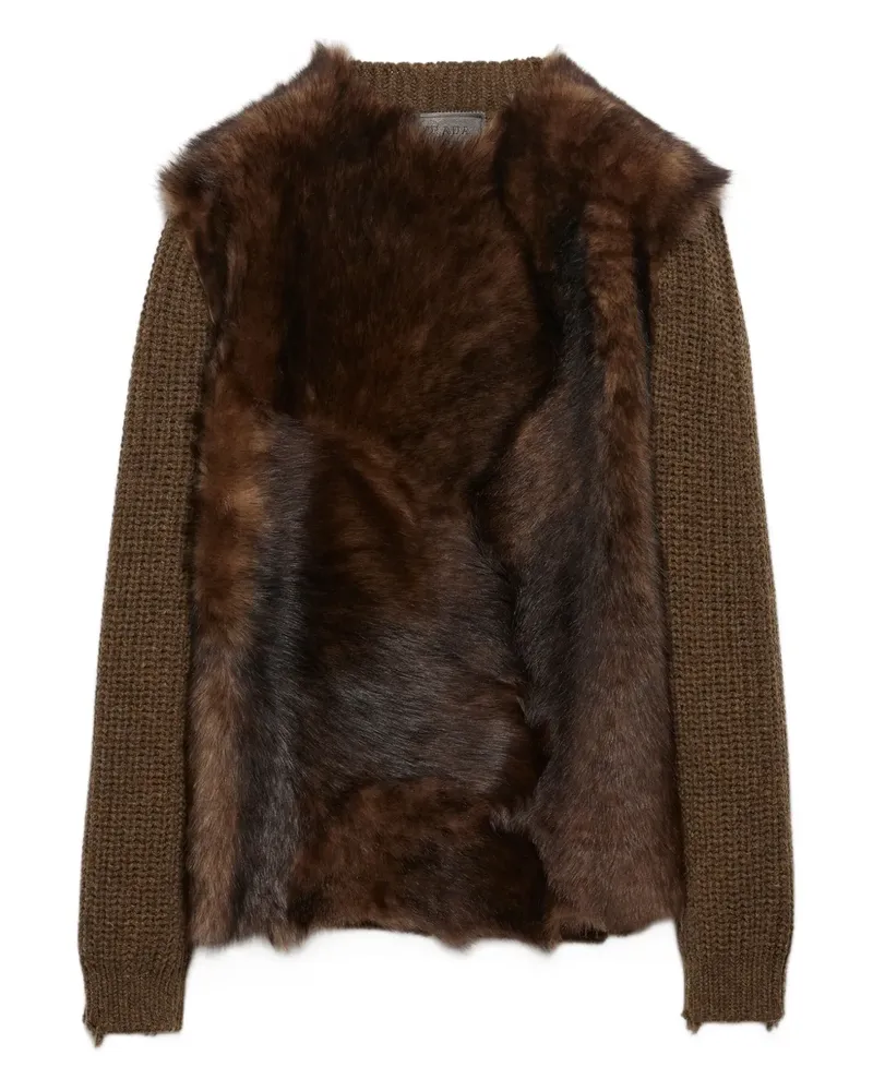 Prada Pullover aus Shearling - Braun Braun