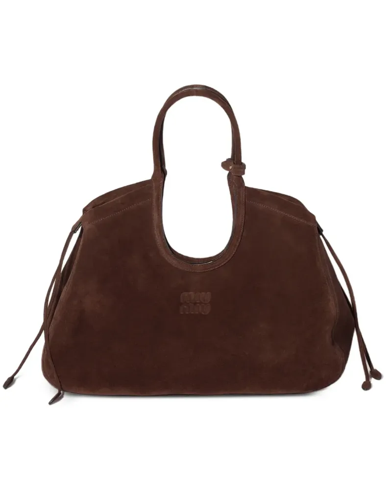 Miu Miu Ivy Tote Bag aus Wildleder - Braun Braun