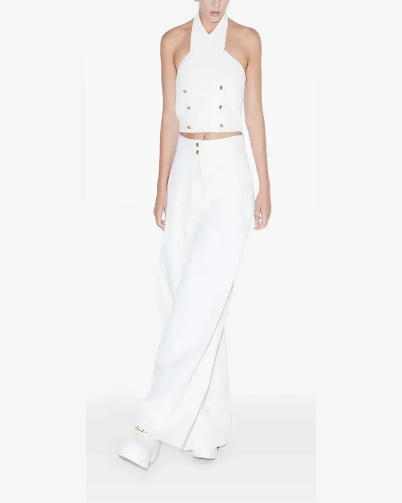 Rosetta Getty double-breasted halter top - Weiß Weiß