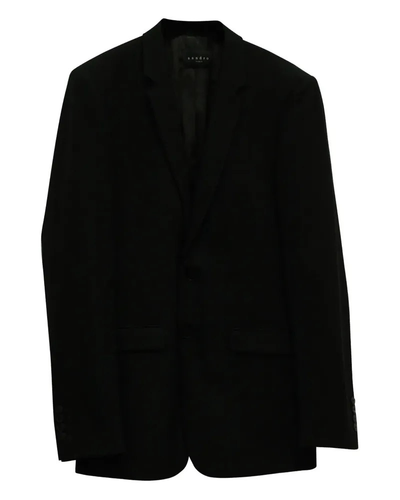 Sandro wool blazer - Schwarz Schwarz