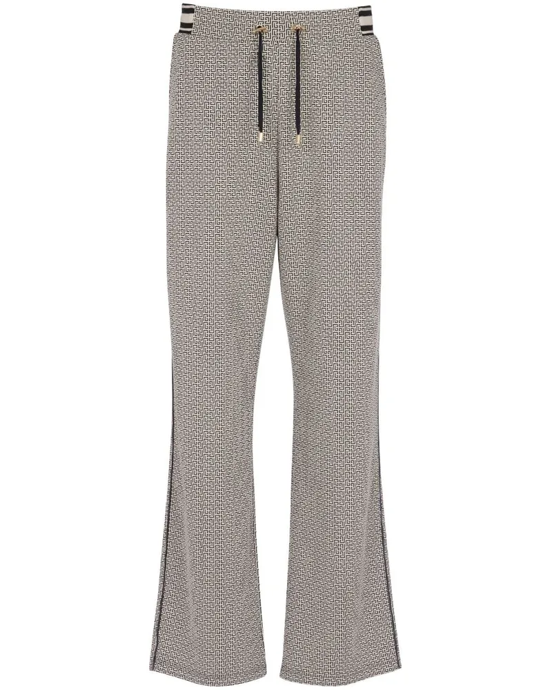 Balmain Jogginghose aus Monogramm-Jacquard - Schwarz Schwarz