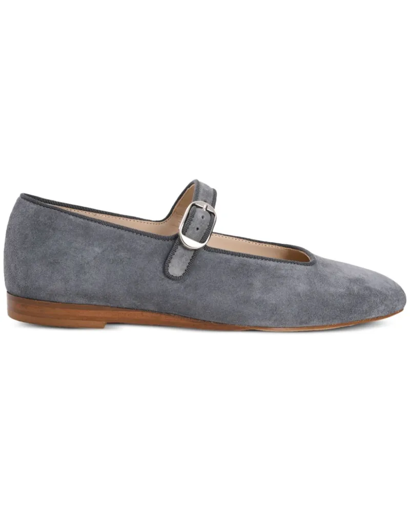 Le Monde Béryl Mary Jane Ballerinas aus Wildleder - Grau Grau