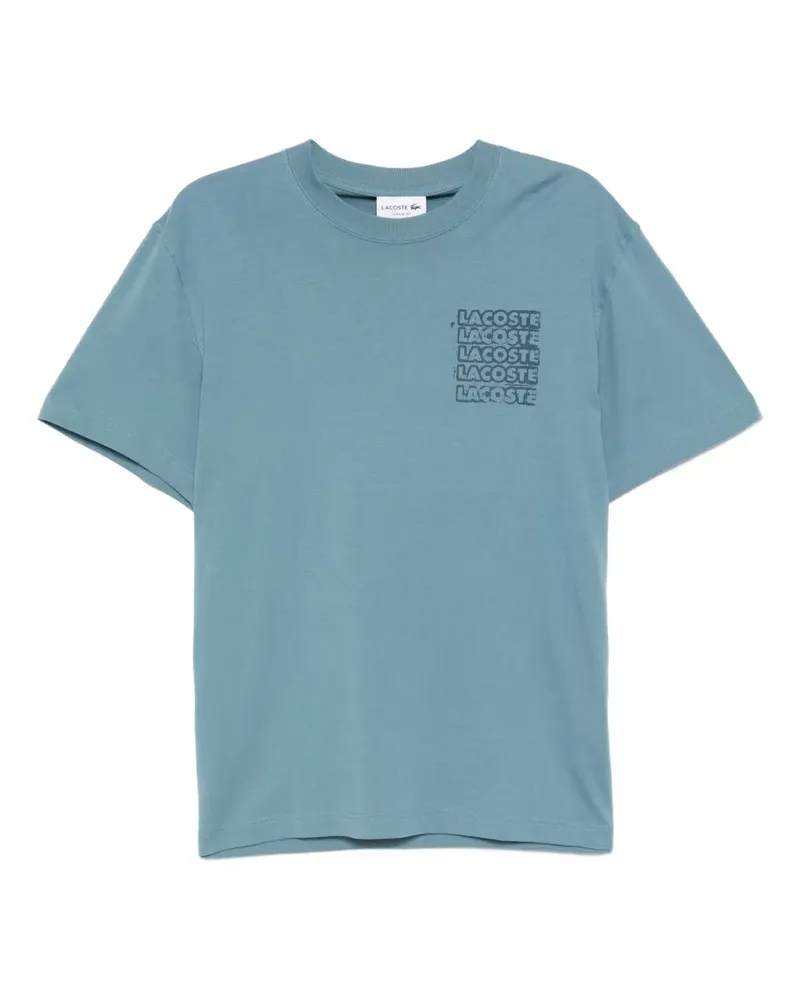 Lacoste T-Shirt mit Logo-Print - Blau Blau