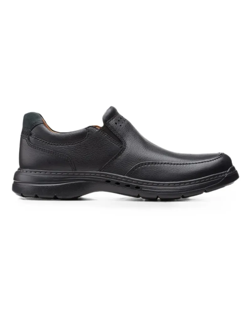 Clarks Un Brawley Step Lederschuhe - Schwarz Schwarz