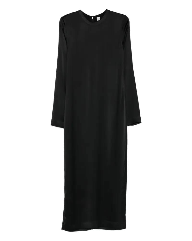 Totême Maxikleid aus Satin - Schwarz Schwarz