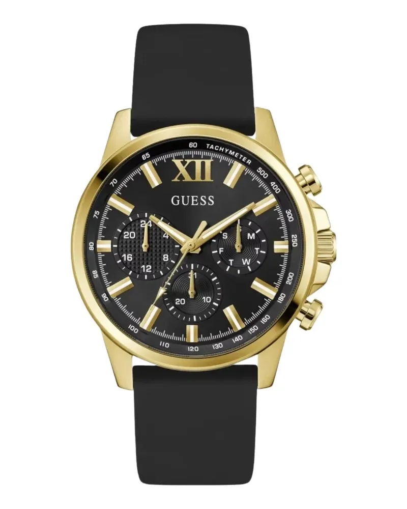 Guess round-shape 44mm watch - Schwarz Schwarz