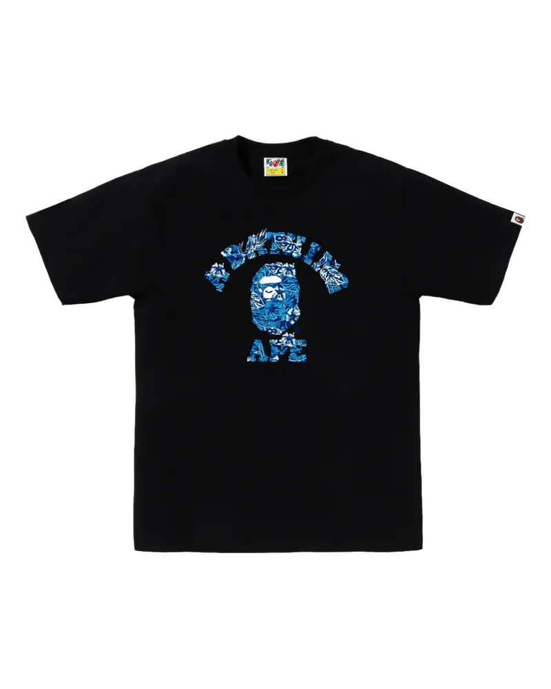 BAPE Palm Resort Camo College T-Shirt - Schwarz Schwarz