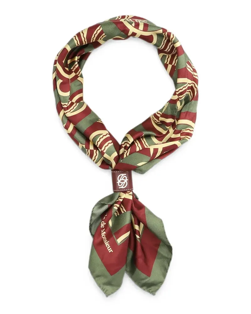 Drôle de Monsieur logo-print scarf - Rot Rot
