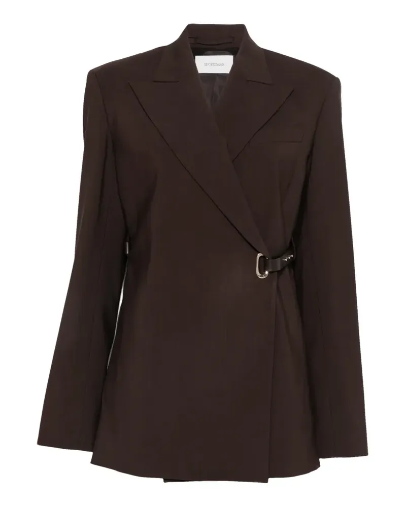 SPORTMAX belted wrap-style blazer - Braun Braun