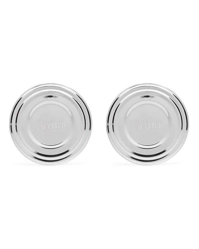 Jean Paul Gaultier Gravierte Ohrringe mit Logo - Silber Silber