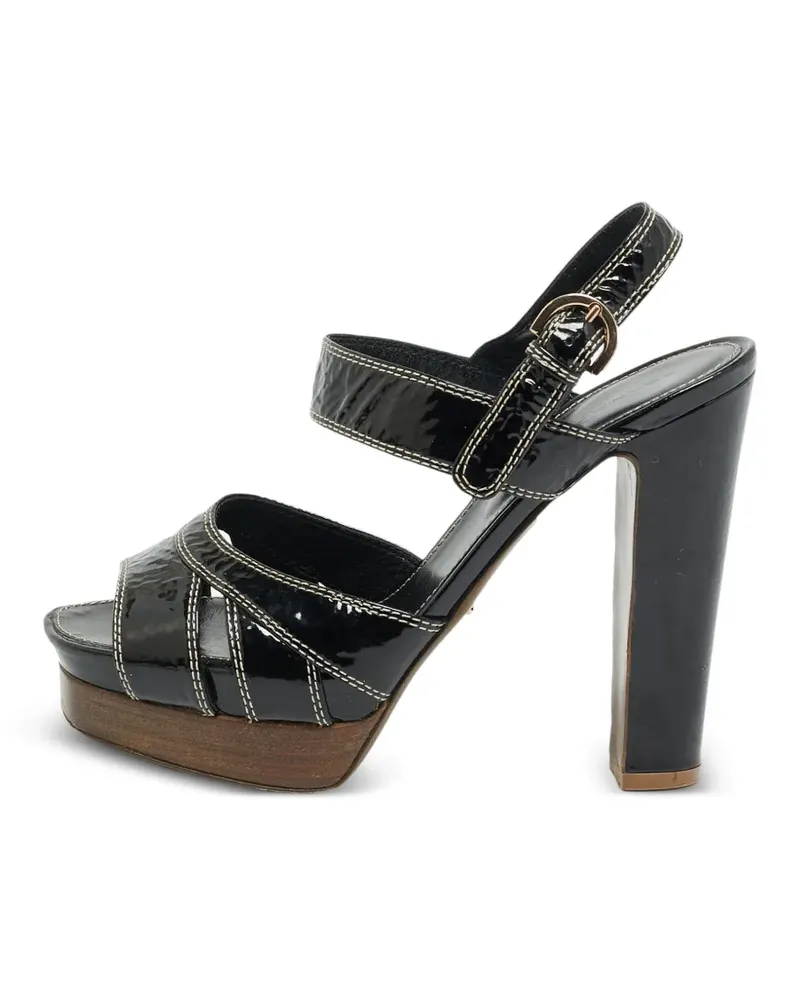 Sergio Rossi Sandalen mit Knöchelriemen - Schwarz Schwarz