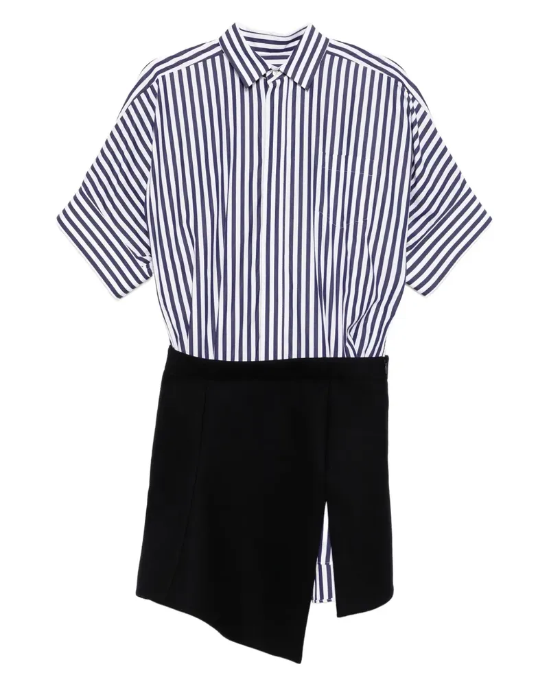 Sacai Kleid mit asymmetrischem Saum - Blau Blau