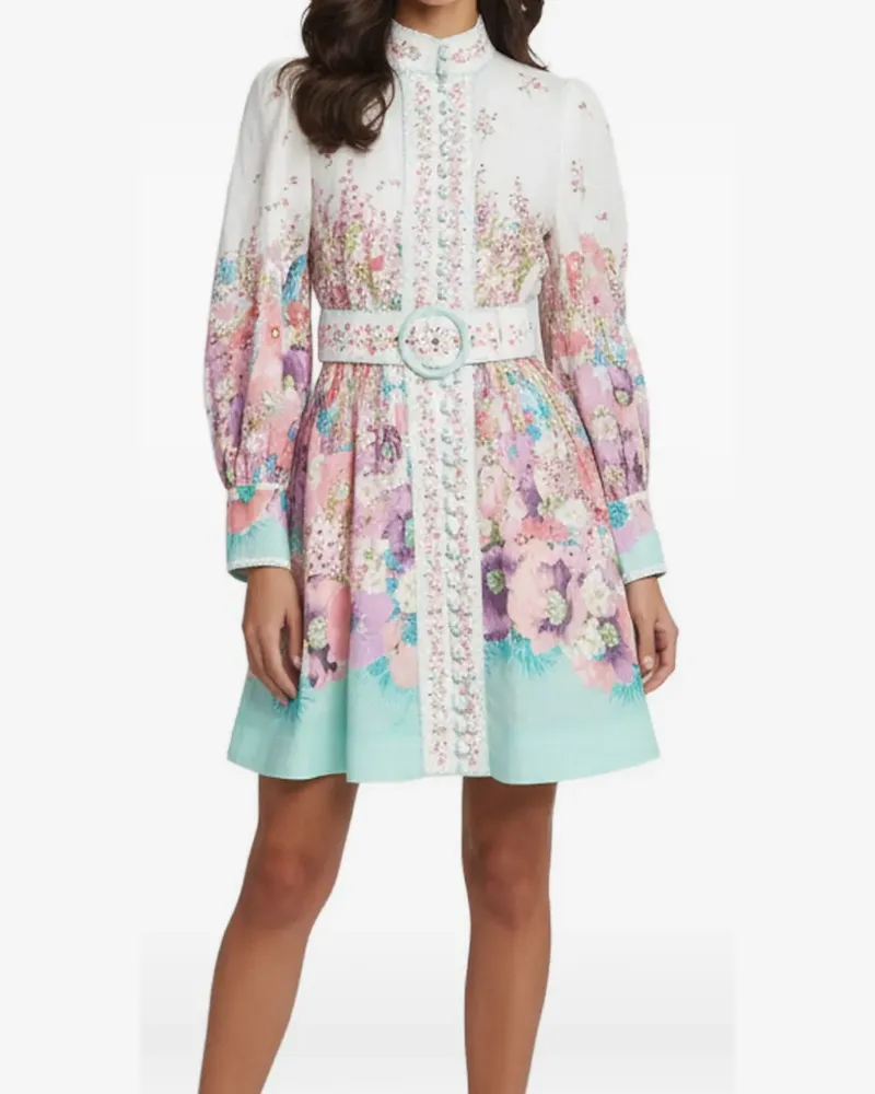 Zimmermann Jude floral-print dress - Weiß Weiß