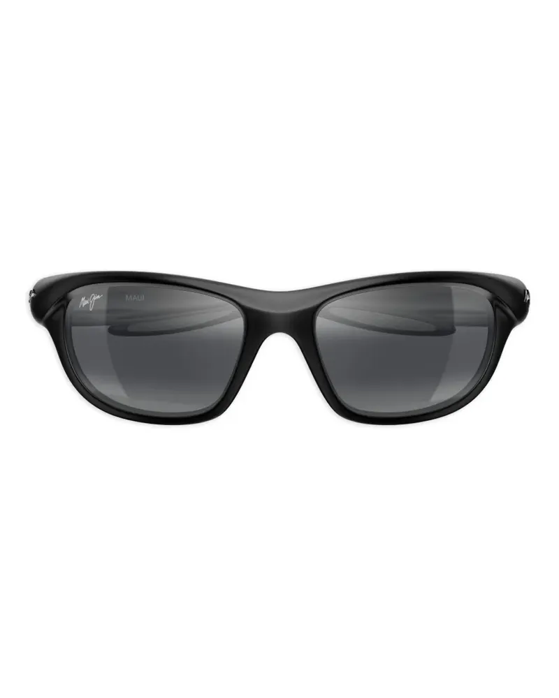 Maui Jim Haulani Sonnenbrille mit eckigem Gestell - Schwarz Schwarz