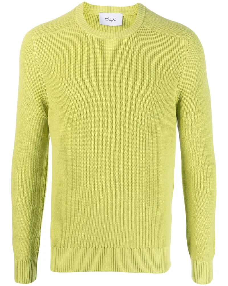 D4.0 Gestrickter Pullover - Grün Grün