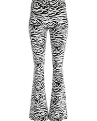 Alice + Olivia Stacey Jeans mit Zebra-Print Schwarz