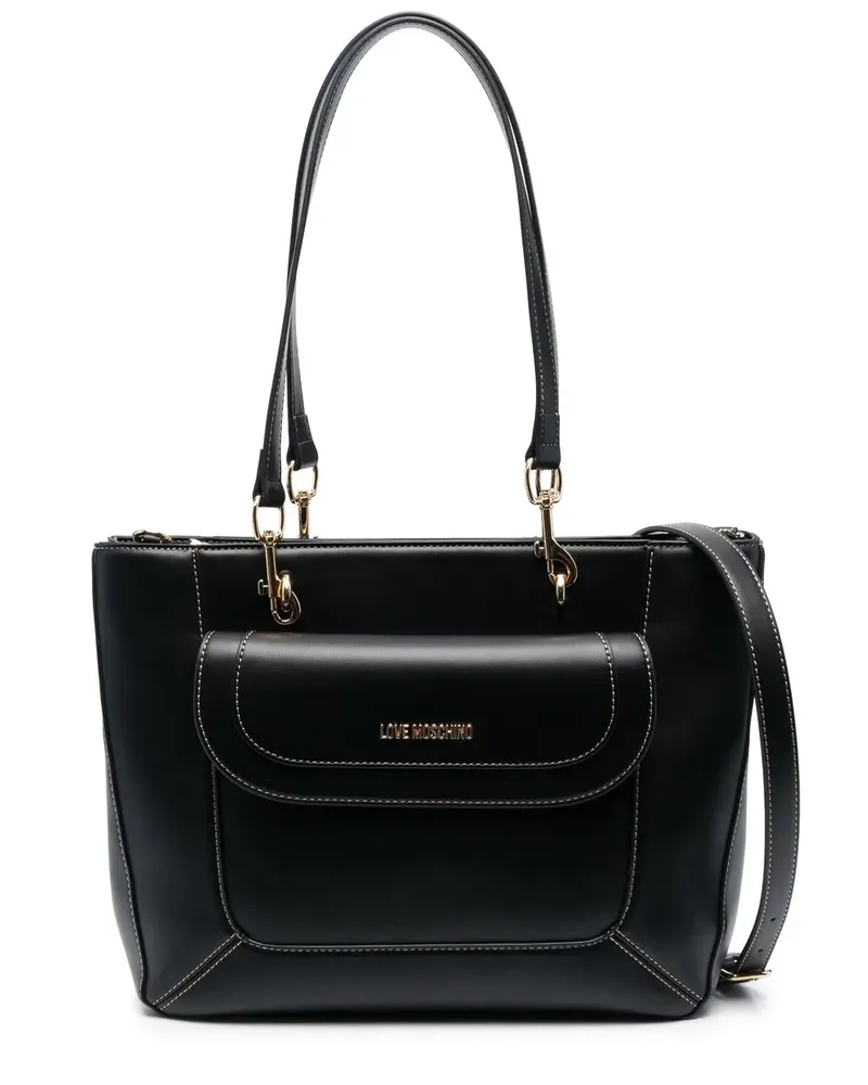 Moschino Klassische Handtasche - Schwarz Schwarz