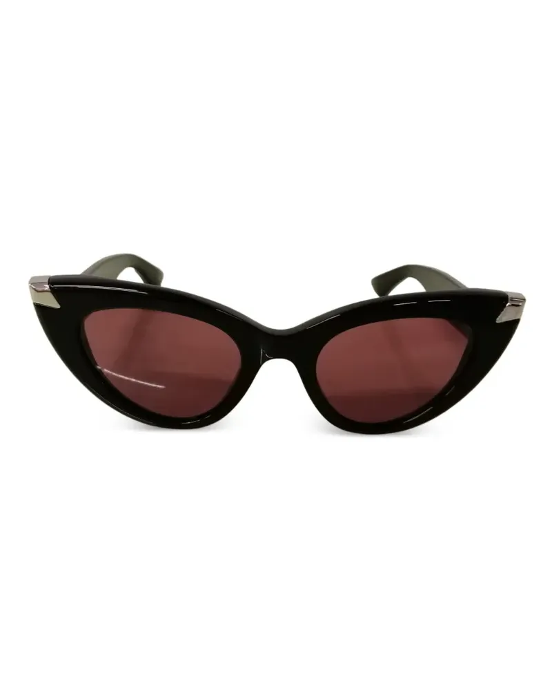 Alexander McQueen Sonnenbrille mit Cat-Eye-Gestell - Schwarz Schwarz