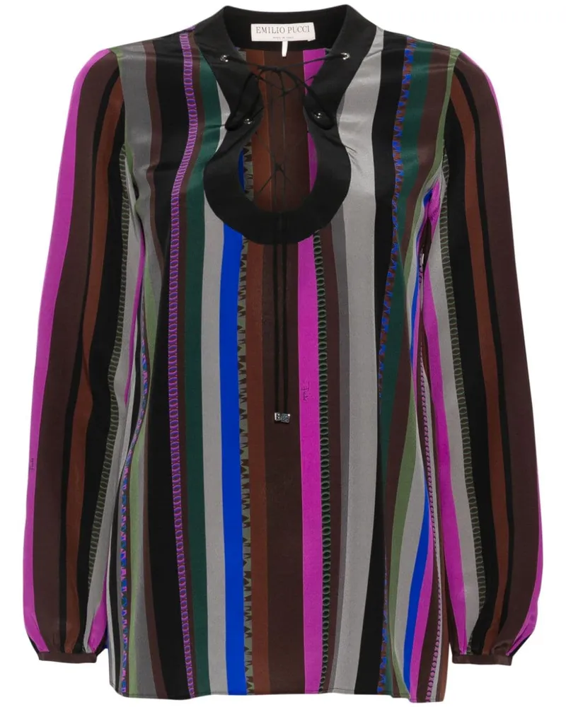 Emilio Pucci Bluse aus Seide - Braun Braun