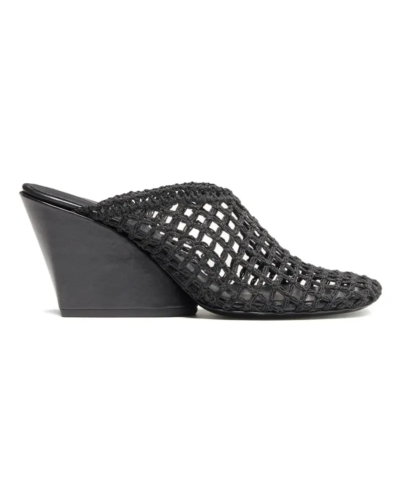 Proenza Schouler Gehäkelte Slant Wedge-Mules - Schwarz Schwarz