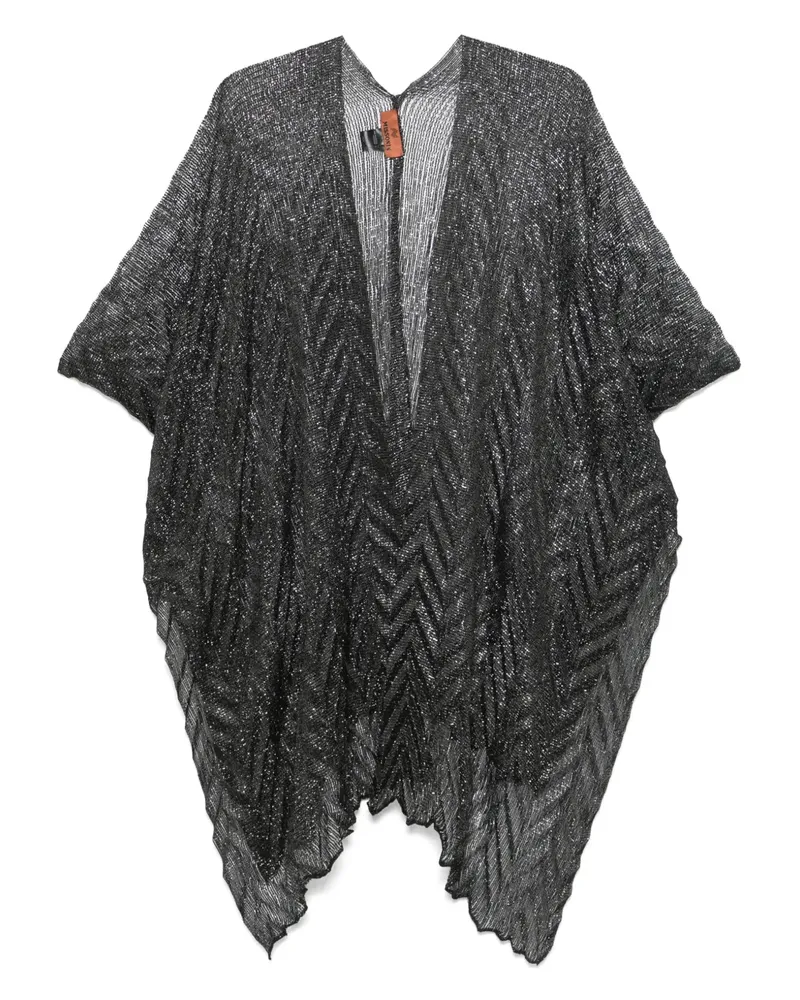 Missoni Cape mit Zickzackmuster - Schwarz Schwarz