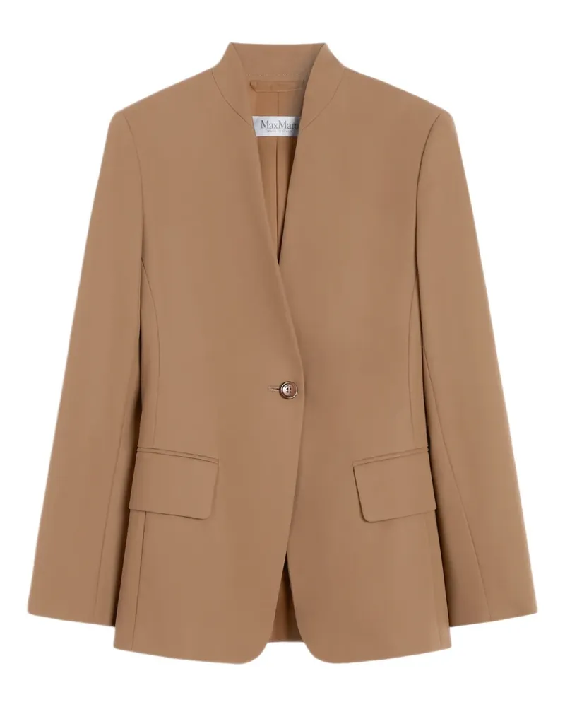 Max Mara Jacke mit Stehkragen - Braun Braun