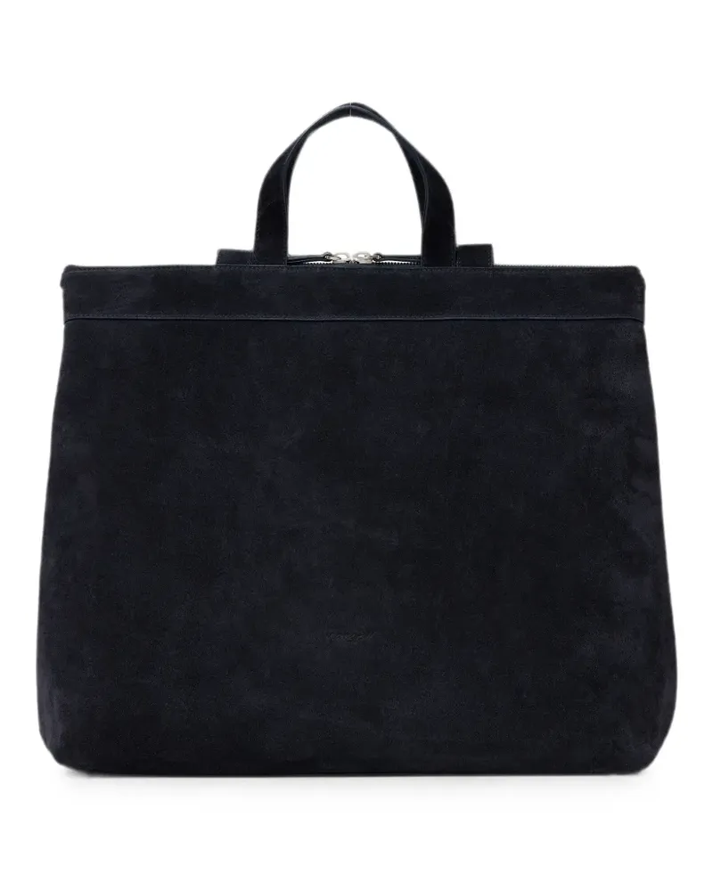 Marsèll Borso suede zip-top tote bag - Blau Blau