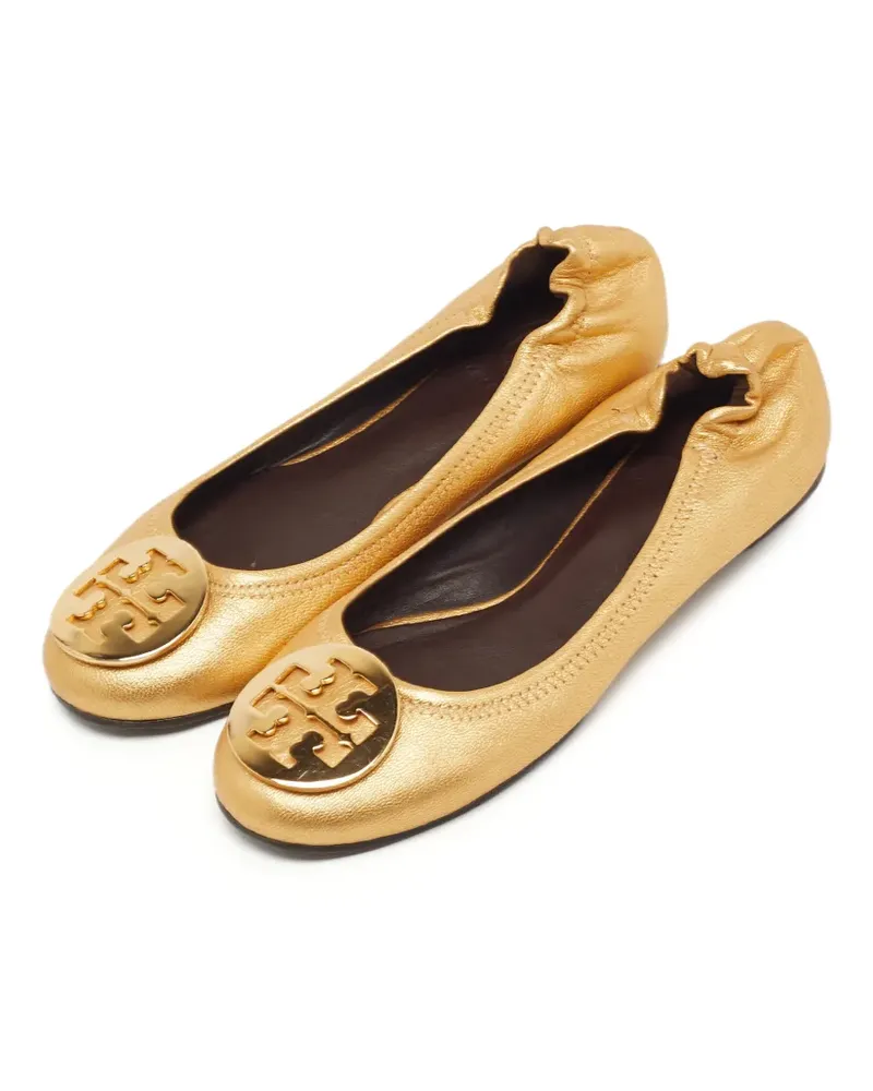 Tory Burch Reva Ballerinas mit Logo-Medaillon - Gold Gold