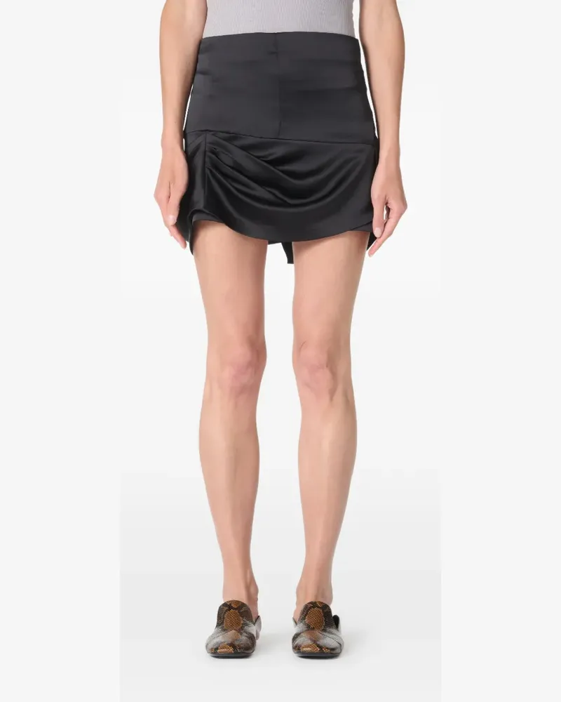 IRO draped mini skirt - Schwarz Schwarz