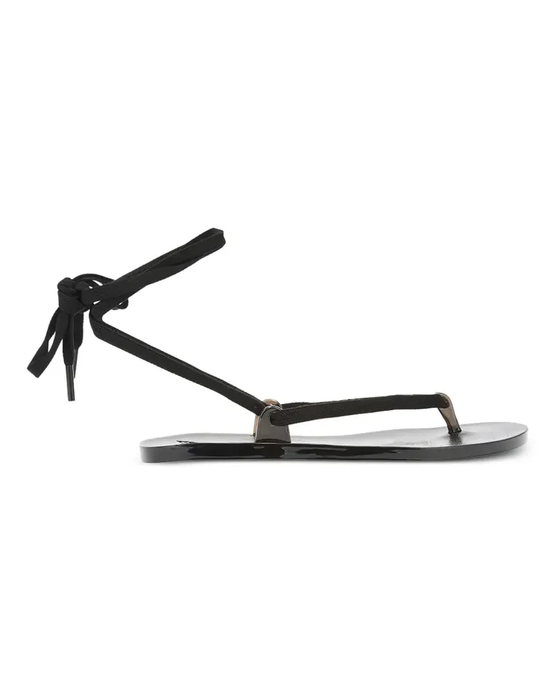 Ancient Greek Sandals lace-up thong sandals - Schwarz Schwarz