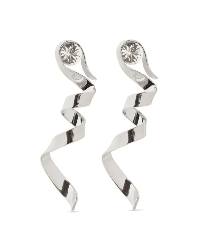 Dries van Noten Wellen-Ohrstecker - Silber Silber