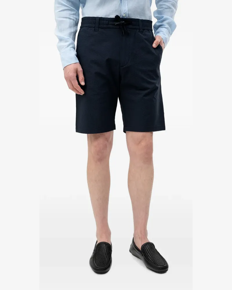 HUGO BOSS seersucker drawstring shorts - Blau Blau