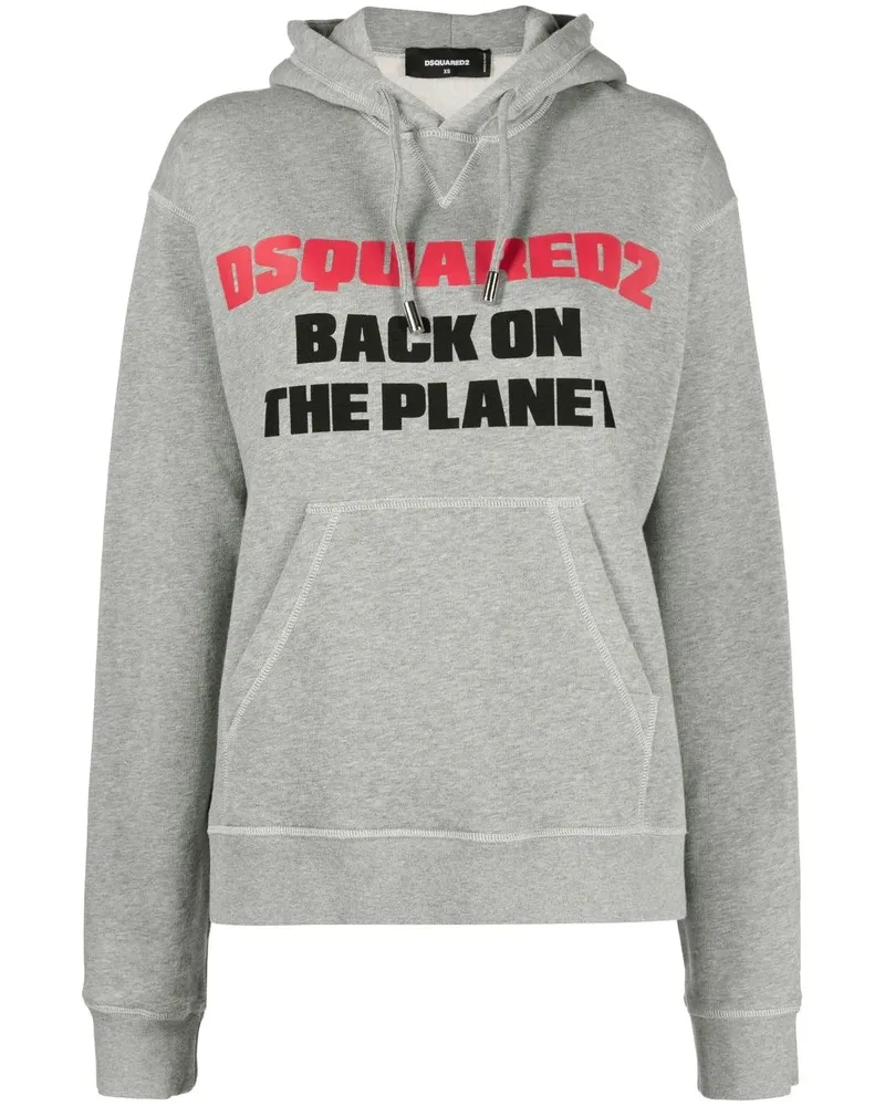 Dsquared2 Hoodie mit Slogan-Print - Grau Grau