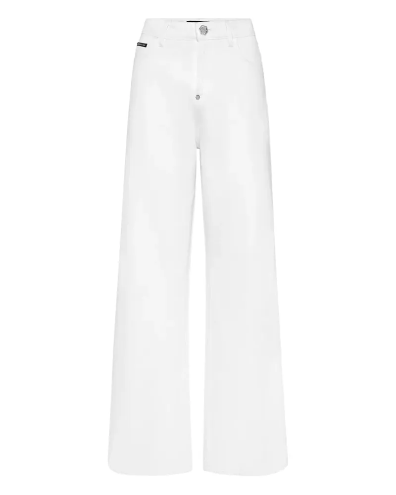 Philipp Plein Jeans mit Logo-Stickerei - Weiß Weiß