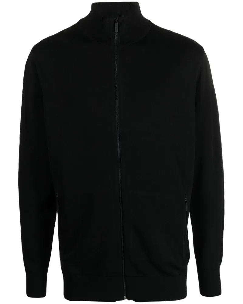 Karl Lagerfeld Fein gestrickte Bomberjacke - Schwarz Schwarz