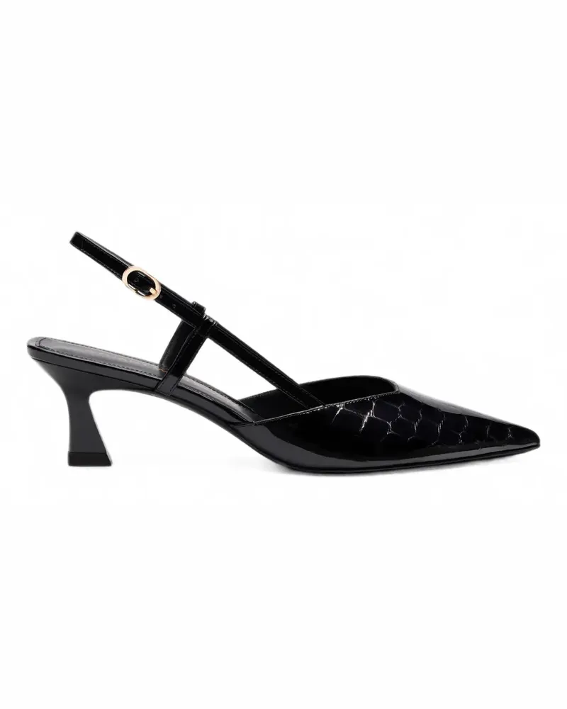 Stuart Weitzman Pumps mit Kroko-Effekt - Schwarz Schwarz