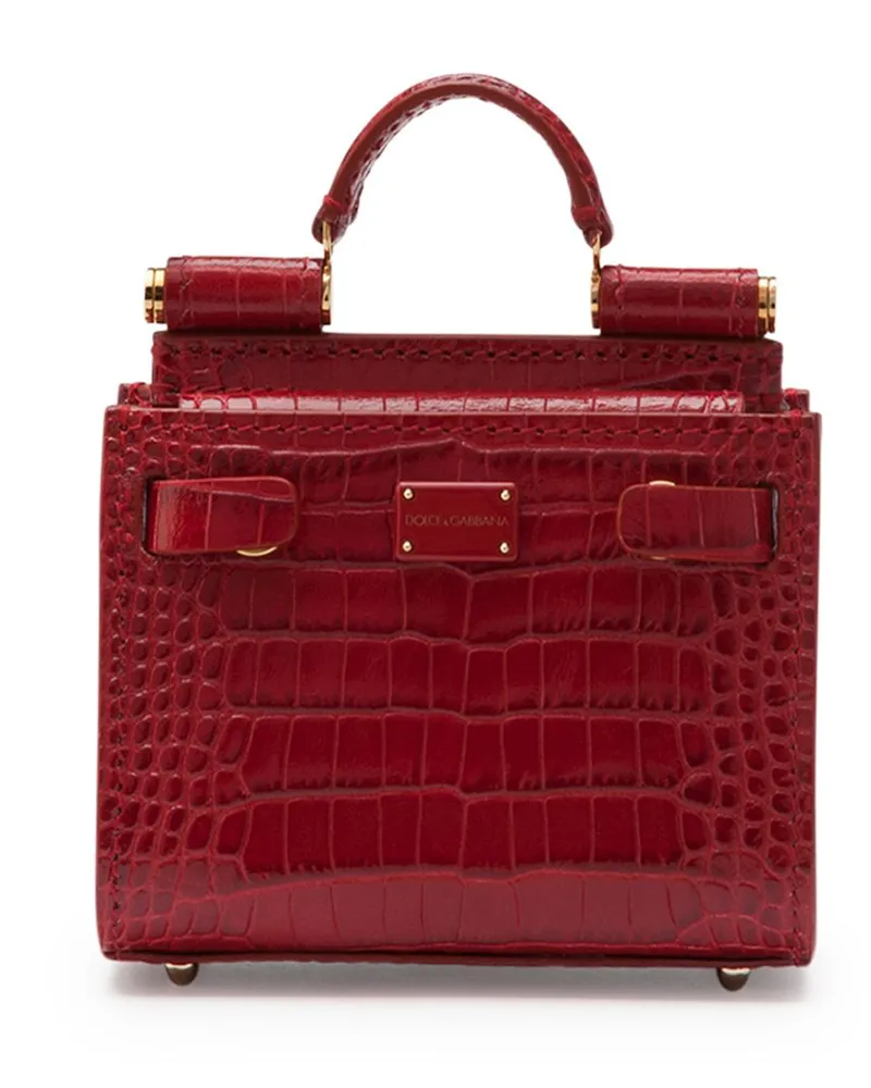 Dolce & Gabbana Micro Sicily 62 Handtasche - Rot Rot