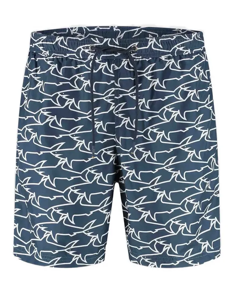Paul & Shark shark-print swim shorts - Blau Blau