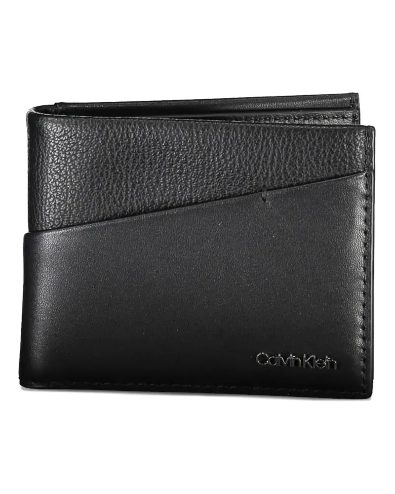 Calvin Klein grained-leather bifold wallet - Schwarz Schwarz