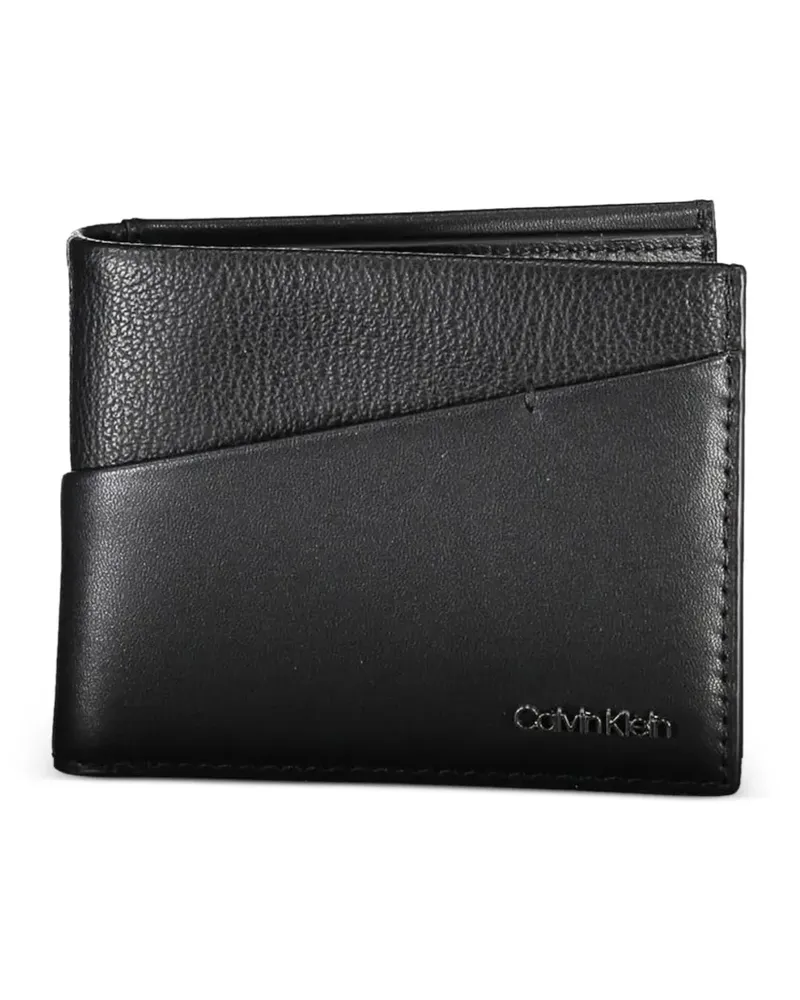 Calvin Klein grained-leather bifold wallet - Schwarz Schwarz