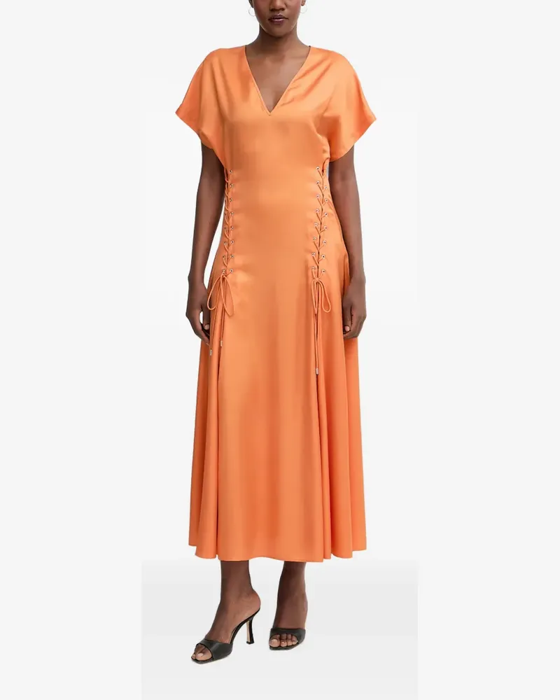 Pinko Midikleid mit V-Ausschnitt - Orange Orange