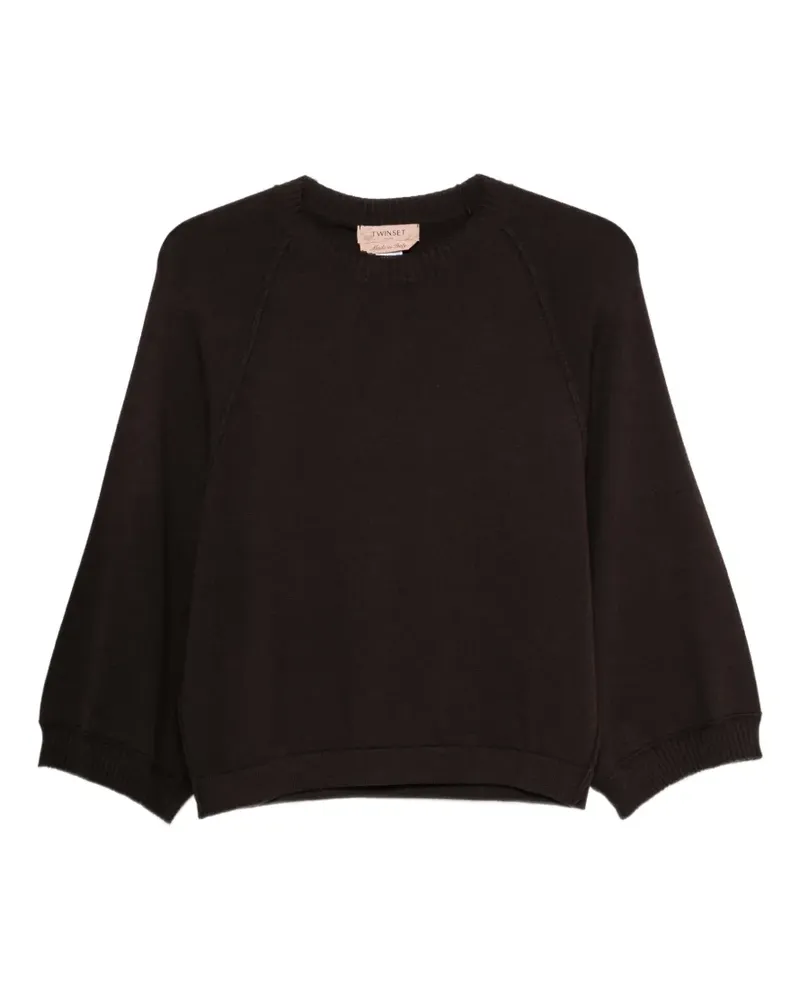 Twin-Set Pullover mit Raglanärmeln - Braun Braun