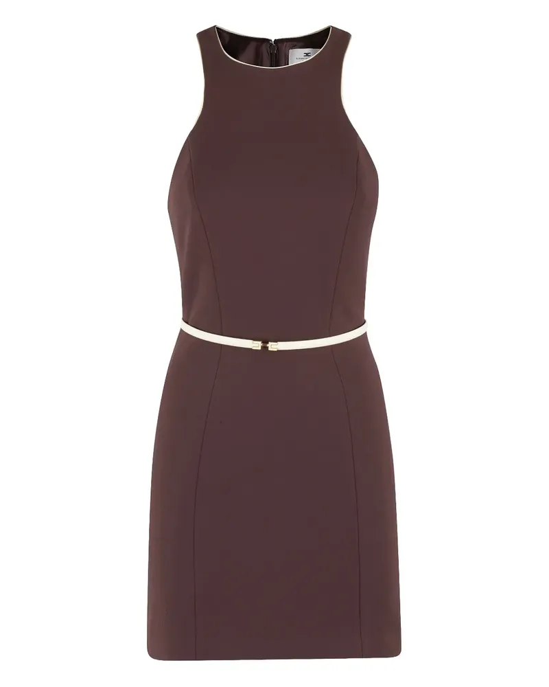 Elisabetta Franchi Minikleid mit Gürtel - Braun Braun