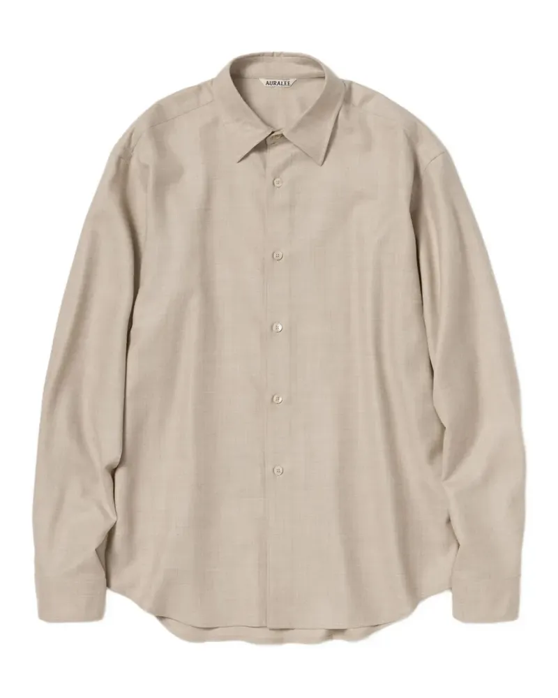 AURALEE super light wool shirt - Nude Nude