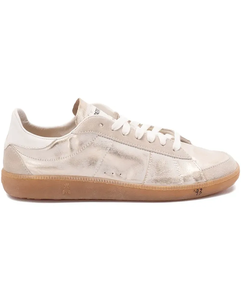Patrizia Pepe Swan Sneakers aus Metallic-Leder - Nude Nude