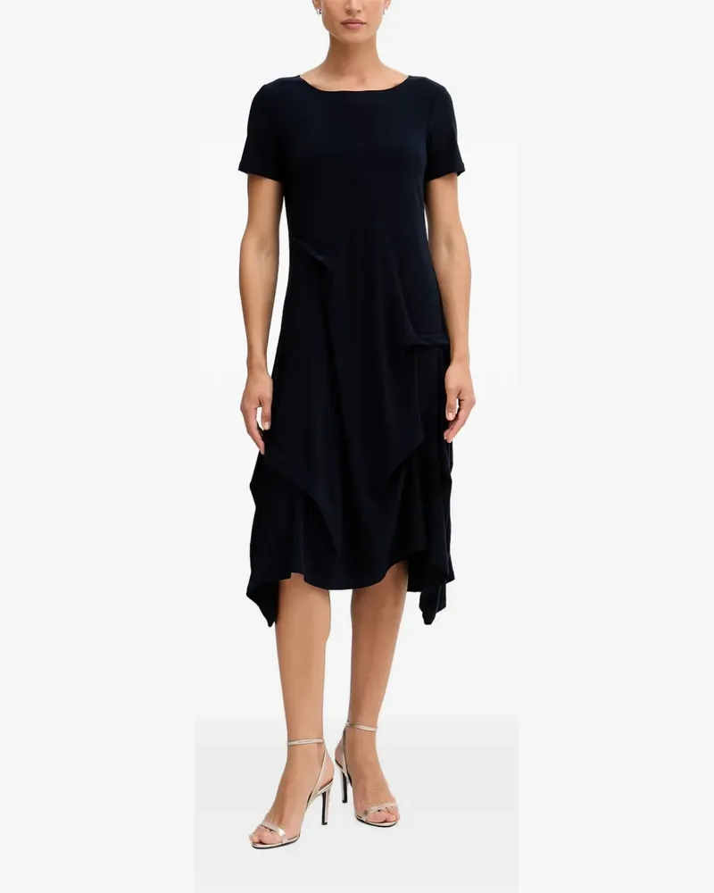 Joseph Ribkoff asymmetric-hem short-sleeve midi dress - Blau Blau